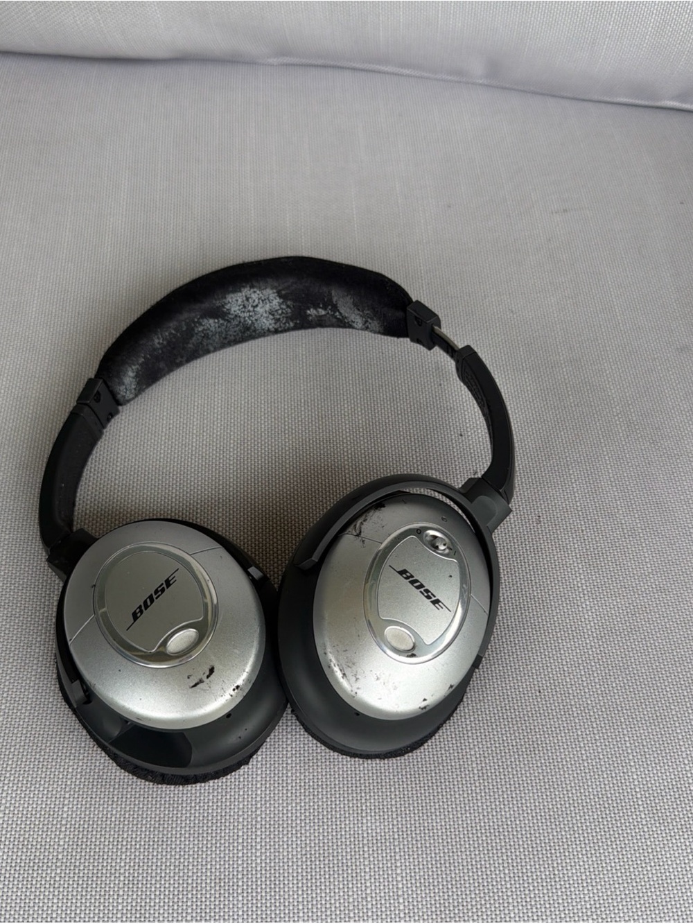 Bose I Quiet Comfort QC2 Silver Wired Acoustic Noise Cancelling Headphones